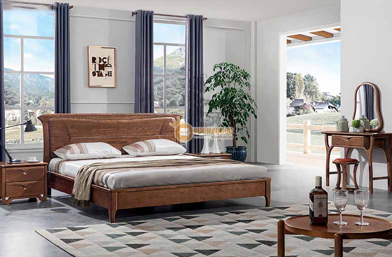 Giường ngủ country style thiết kế đẹp chắc chắn CGN5A008G-1